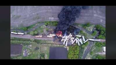 Train carrying Ammonium Nitrate derailed in Sibley, Iowa two hours ago 5/16/2021