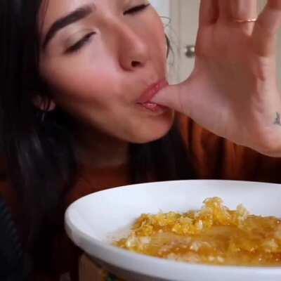 ASMR Glow sucking her thumb