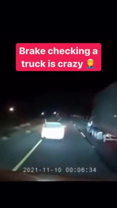 To brake check a truck 