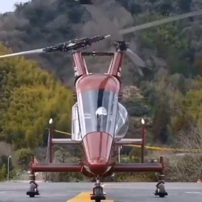 Check out the counter rotating blades on this helicopter