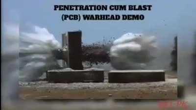 Footage of Penetration Cum Blast (PCB) warhead by DRDO