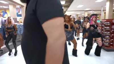 To film a dance video without the store's permission 