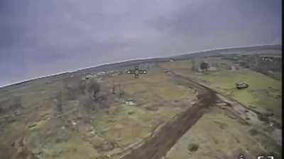 A collection of FPV drone strikes on armour and infantry by Ukraine’s “Omega” force. These drones are crowdfunded and carry small RPG warheads. Location: Ukraine, within the last 30 days.