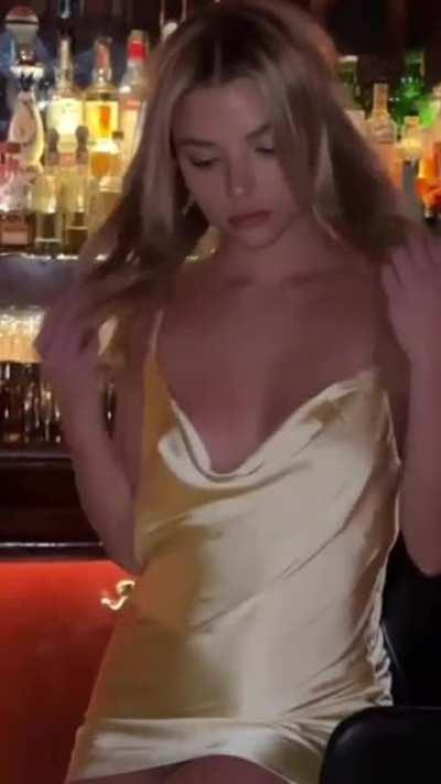 Gold dress BTS