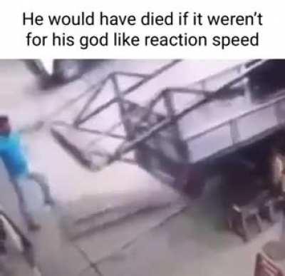 This man's reaction time!