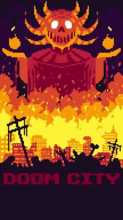 DOOM CITY - Pixel art animation (@inkpendude)