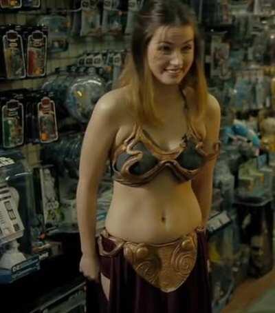 Ana de Armas in a Slave Leia costume from the film Faraday (2013)