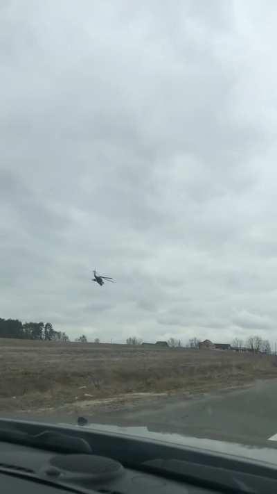 Russian helicopters in Ukraine at the beginning of the war