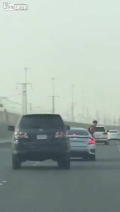 Wcgw trying to fight a car