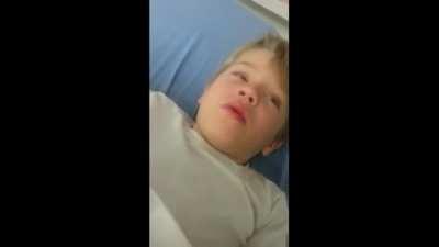 Kid wakes up from surgery, hilariously describes his experience