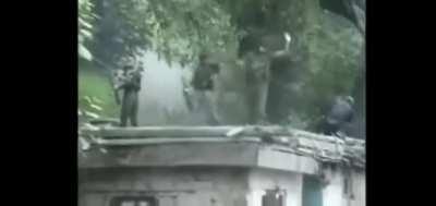 Gun fight between Indian Army and Militants somewhere in Kashmir