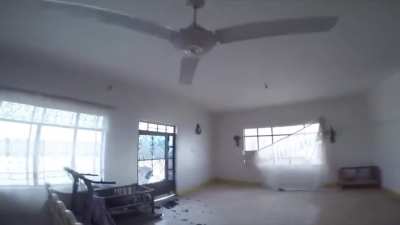 GoPro footage of Iraqi ERD team advancing in the streets of Mosul to retake the city from IS fighters, 2017