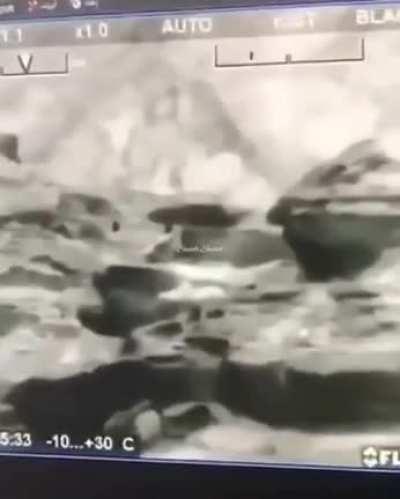 Houthi militants neutralised by a volley of Mk19 grenades