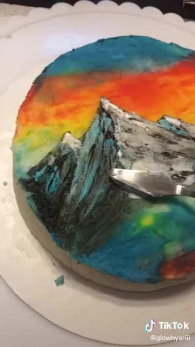 Painting with Bob Ross, but with a tasty twist...