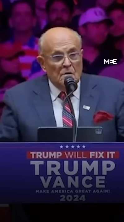 Rudy Guillani claims Palestinian toddlers are 'taught to kill Americans' at Trump rally