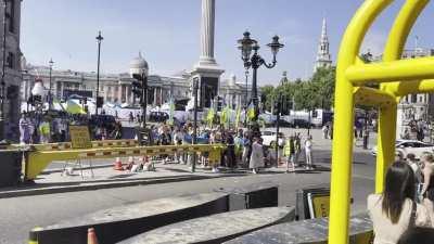 Protestors in London against fascist Russia.