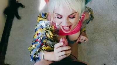 Harley Quinn sucking cock