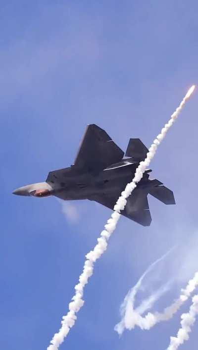 F22 pilot comes to a full stop mid air