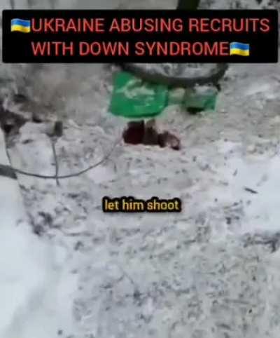 Ukrainian soldiers make fun of  Down Syndrome soldier