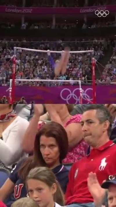 Aly Raisman's parents watching her compete is complete gold.