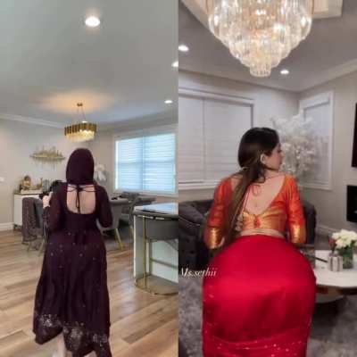 Sexy Indian booty tight dress claps