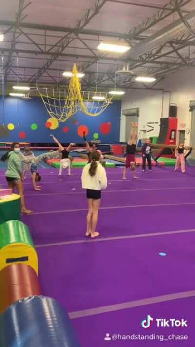 I coach gymnastics and the kids hate when I win our handstand competitions