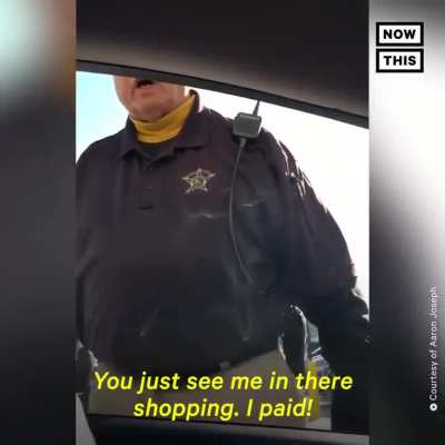 Police Officer FIRED same day! Tells shoppers “I’m a police officer I can do whatever I want to do”!