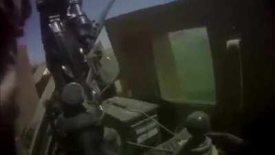 Humvee Gunner's .50 cal Jams 15 Meters Away From Taliban