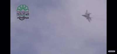 Syrian rebels film themselves being shot by a MIG-29