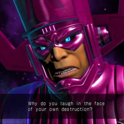 What's up guys, what do you think of my to- WAIT WHAT THE HELL, GALACTUS WEREN'T YOU DEAD?!?!!!!