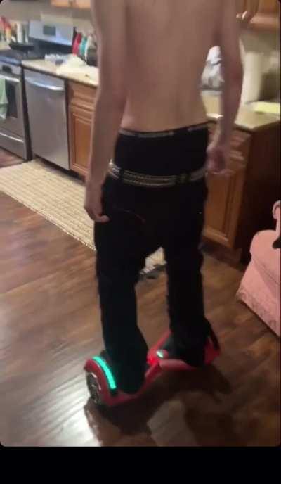 that boy does NOT know how to ride a hover board 😭