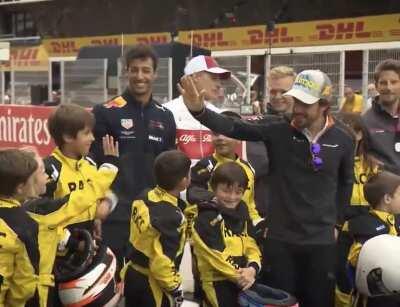 Alonso introducing himself as a new member of the Renault Young Drivers Academy