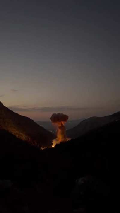 A Hezbollah Missile launching site in the town of Chebaa in Southern Lebanon that was blown up by Israel’s IDF SF Alpinist unit. 