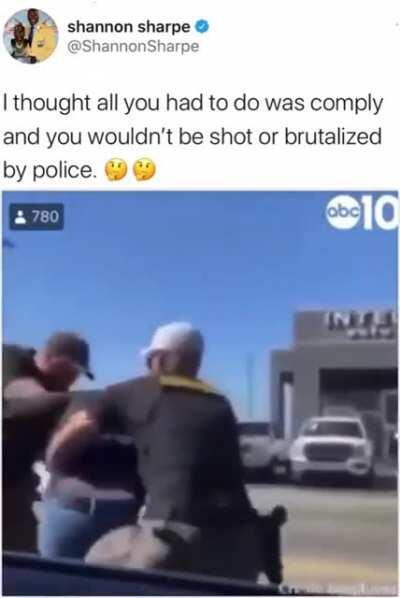 What's fucked up is that they discovered after cuffing him that he was the wrong guy so they charged him with resisting arrest instead