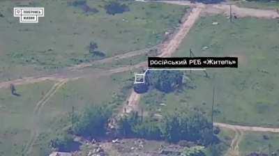 HIMARS destroys russian R-330Zh &quot;Zhitel&quot; EW complex in the Donestk region.