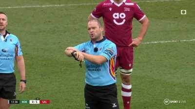 Manu Tuilagi red card for leading with the forearm/elbow