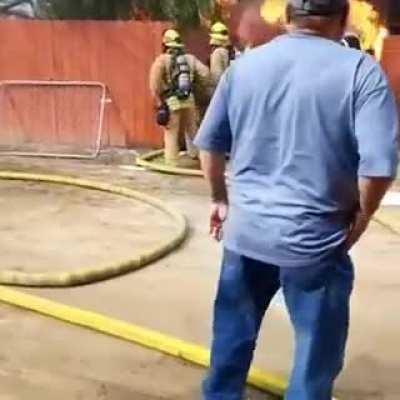 California man runs into burning home to save his dog