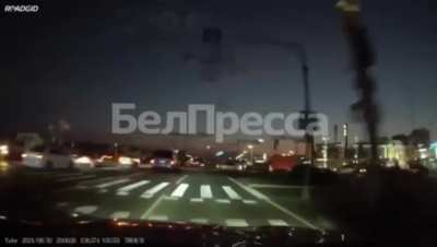 Another video from a highway intersection on the recent attacks over Belgorod