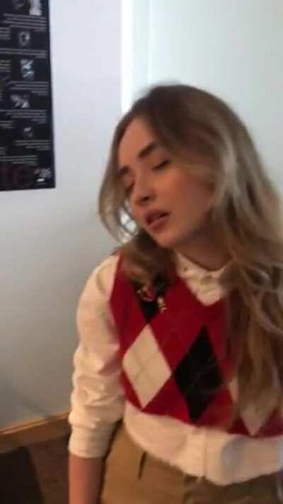 She sleeps standing up [Recent tiktok update]