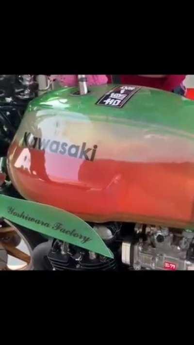 Translucent on a Kawasaki bike