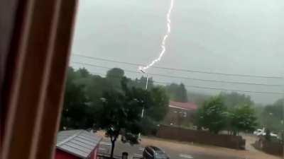 Nextfuckinglevel of nature - lightning strikes 11 times in a row at the same place