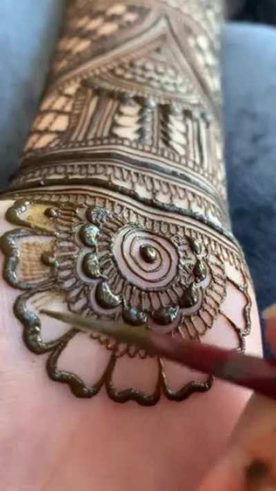 Bridal henna also known as Mehndi.