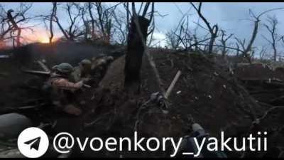 RU POV: GoPro Footage of Yakut Stormtrooper call sign &quot;Mongol&quot; leading his Unit on an assault on a UAF stronghold, for this feat he was awarded the &quot;Order of Courage&quot;