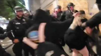 Portland PD smash antifa trying to setup autonomous zone