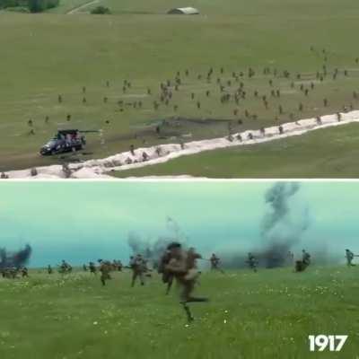 How a scene from the film 1917 was shot