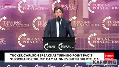 *ucker Carlson -  An unnoticed subtle encouragement a second insurrection when concluding his speech 🤡