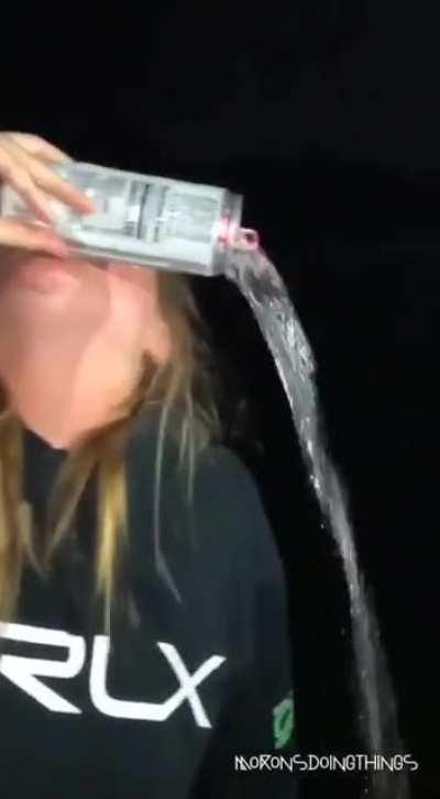 To shotgun a beer