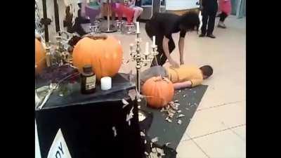 Halloween prank backfires