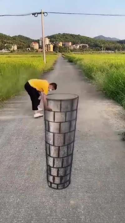 Impressive chalk illusion