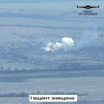 Destruction of a Russian TOS-1A FPV loitering munition of special forces of the SBU.